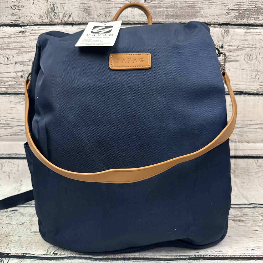 YAYAG Diaper Bag 🆕 Backpack Stylish Tote Navy Blue Travel Baby Shoulder‎ New